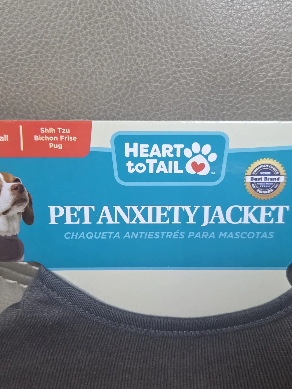 NWT Heart to Tail Gray Dog Anxiety Jacket Vest Size Small BIN 1K